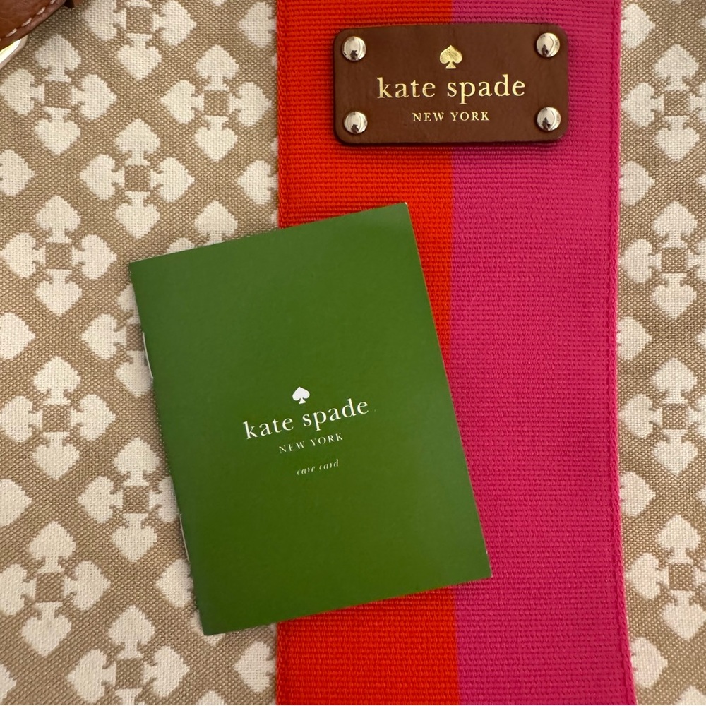 Kate Spade Victoria Red and Pink Stripe Signature Crossbody - Picture 12 of 12